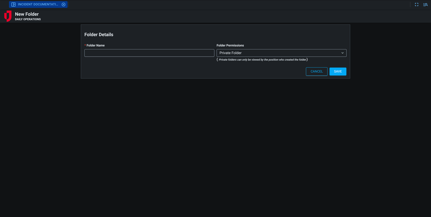 Incident Documentation add file dark mode